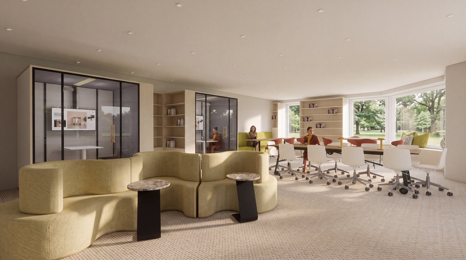 Espace de travail — lounge et salle de réunion, projet Auderghem